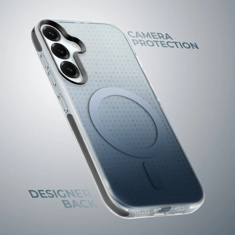 Stunning Dual Shade Starry Wireless Charging Support Hard Back Case for Samsung S25 5G with Colourful Raised Camera Edges - Image 6