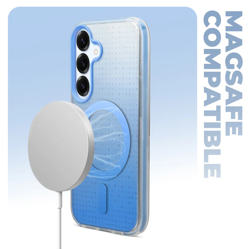 Stunning Dual Shade Starry Wireless Charging Support Hard Back Case for Samsung S25 5G with Colourful Raised Camera Edges - Image 9
