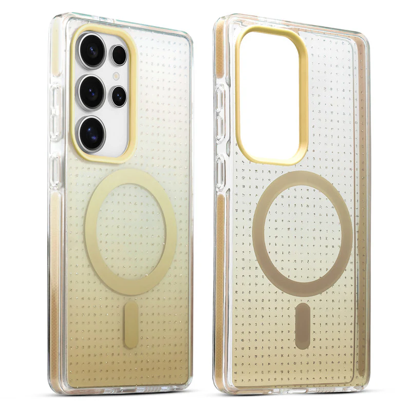 Stunning Dual Shade Starry Wireless Charging Support Hard Back Case for Samsung S25 Ultra 5G with Colourful Raised Camera Edges - Image 19