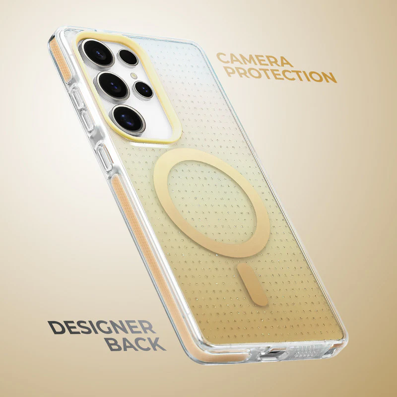 Stunning Dual Shade Starry Wireless Charging Support Hard Back Case for Samsung S25 Ultra 5G with Colourful Raised Camera Edges - Image 24