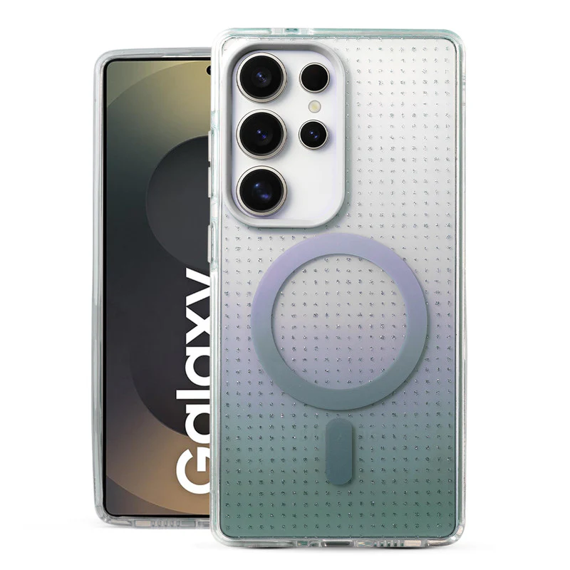 Stunning Dual Shade Starry Wireless Charging Support Hard Back Case for Samsung S25 Ultra 5G with Colourful Raised Camera Edges - Image 28