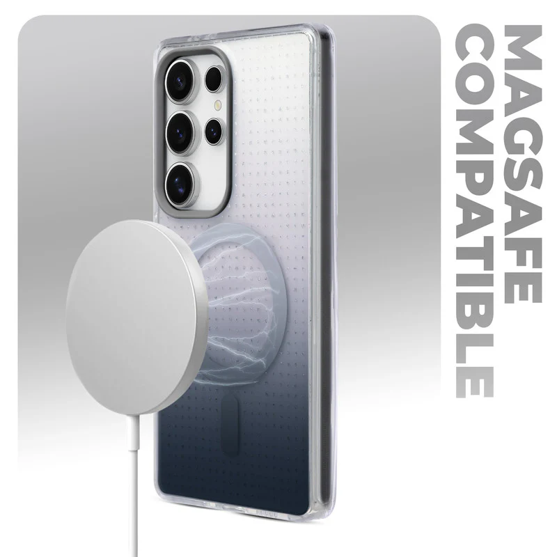 Stunning Dual Shade Starry Wireless Charging Support Hard Back Case for Samsung S25 Ultra 5G with Colourful Raised Camera Edges - Image 3