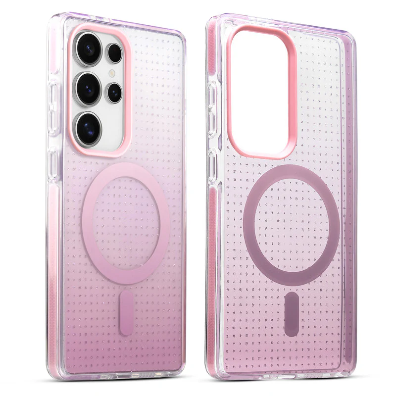 Stunning Dual Shade Starry Wireless Charging Support Hard Back Case for Samsung S25 Ultra 5G with Colourful Raised Camera Edges - Image 31