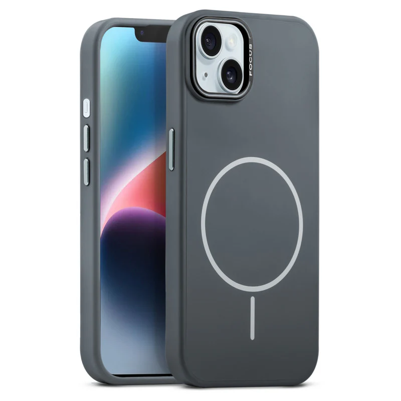 Stylish Wireless Charging Support Compatible Liquid Silicone Hard Back Case For Apple iPhone 14 - Image 13