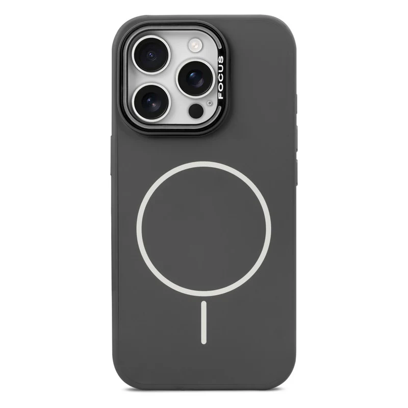 Stylish Wireless Charging Support Compatible Liquid Silicone Hard Back Case For Apple iPhone 15 Pro Max - Image 3