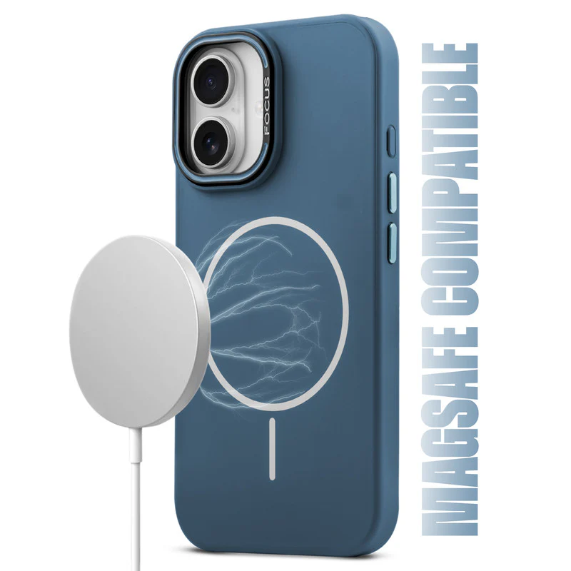 Stylish Wireless Charging Support Compatible Liquid Silicone Hard Back Case For Apple iPhone 16 Plus - Image 16