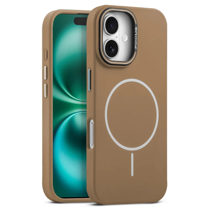 Stylish Wireless Charging Support Compatible Liquid Silicone Hard Back Case For Apple iPhone 16 Plus - Image 7