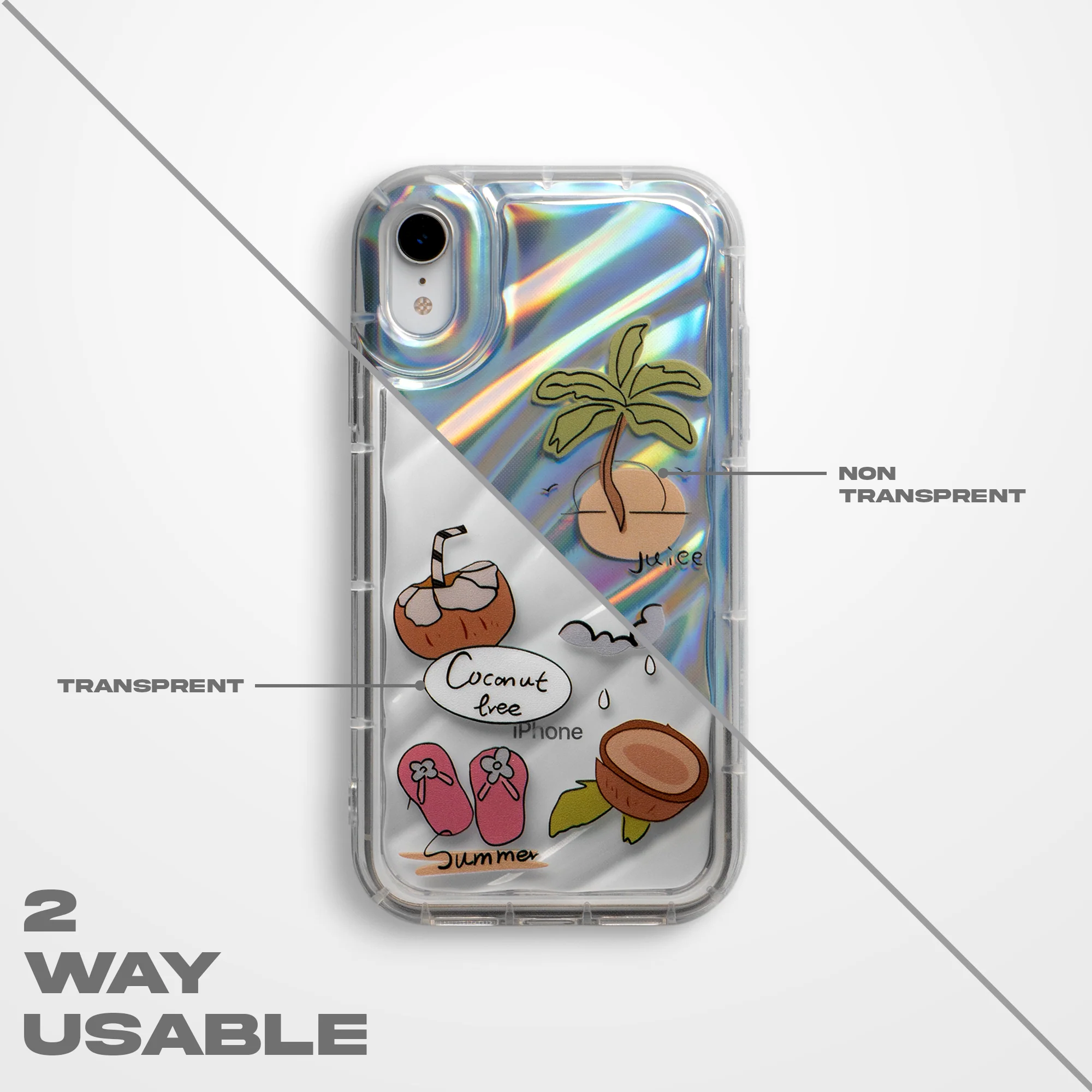 Summer Printed Transparent Back Cover for Apple iPhone 14 Pro - Image 4