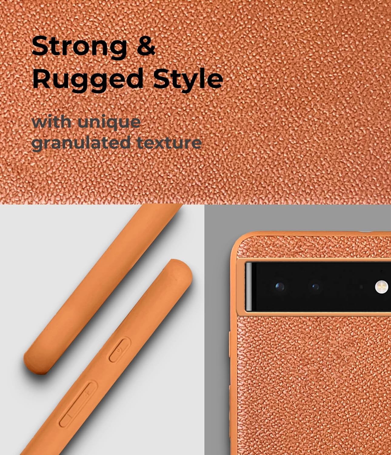 Synthetic Leather Back Cover Case for Google Pixel 6 | Shockproof Protective Cover - Image 7
