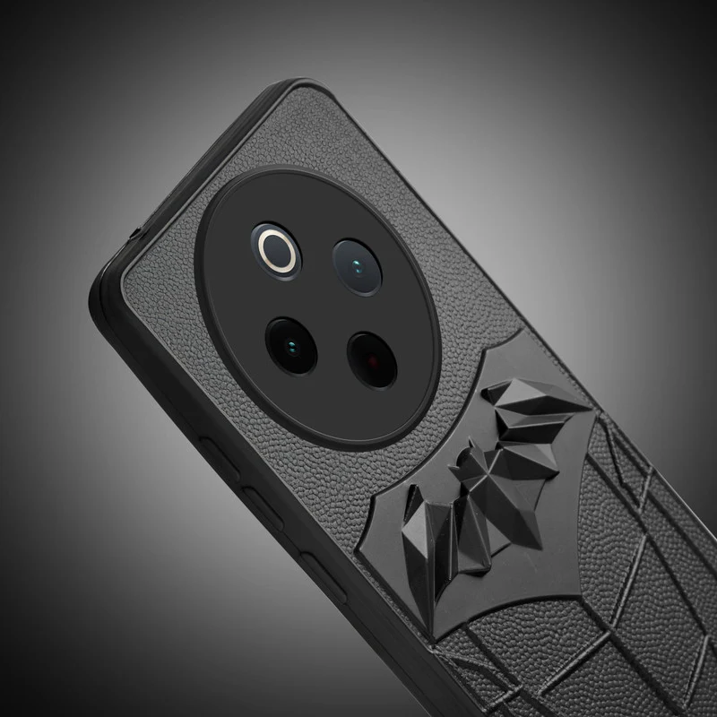 Textured Comic Hero Back Cover for Vivo T4 5G , Soft Silicone Back Case with Shiny Bat Design & Raised Camera Edges - Image 5