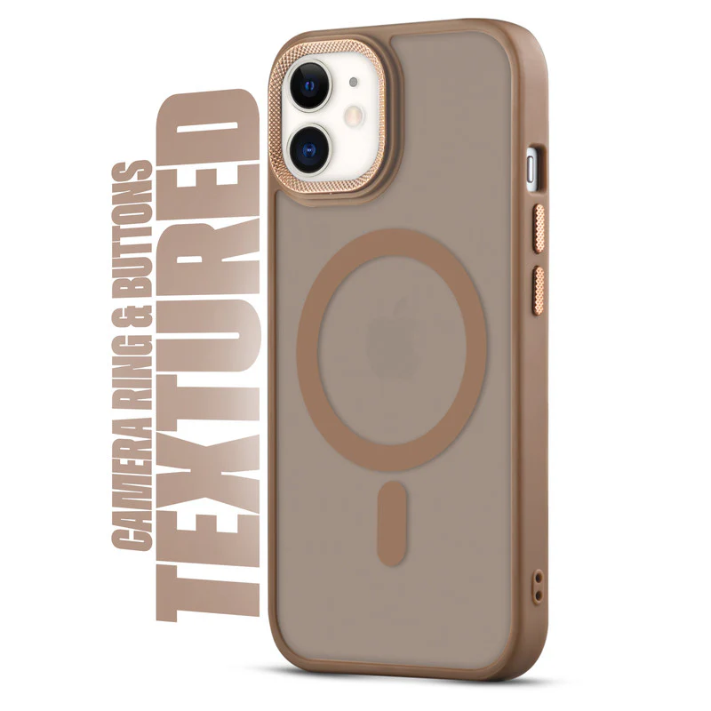 Textured Metal Ring Wireless Charging Support Back Case For Apple iPhone 11 - Image 17