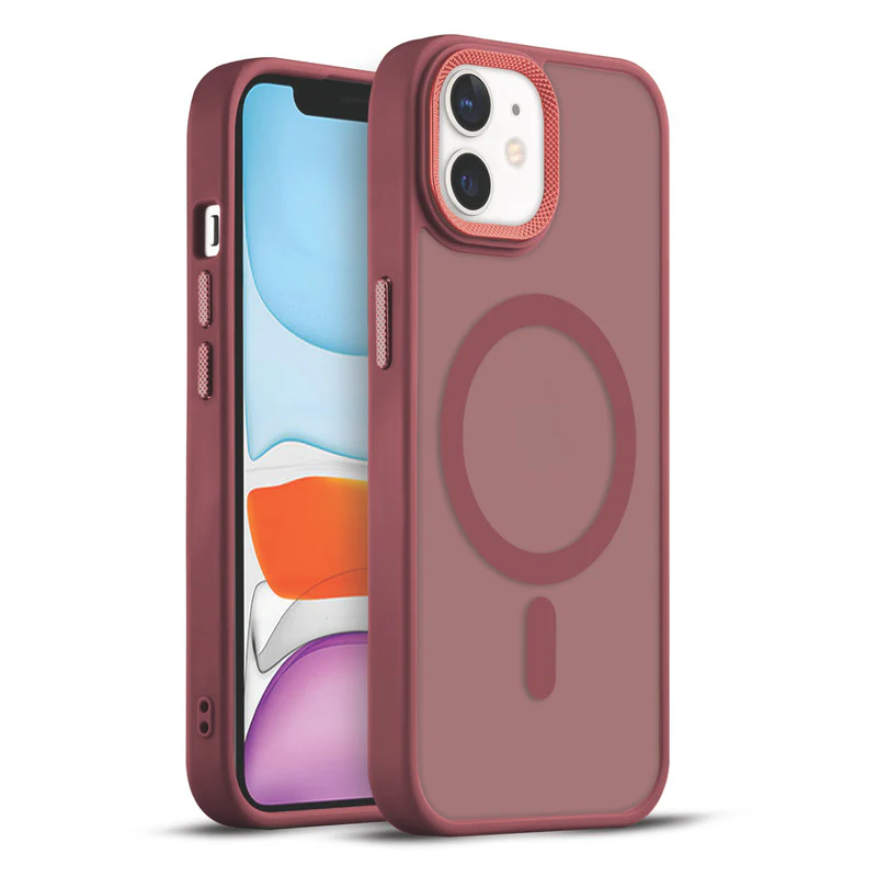 Textured Metal Ring Wireless Charging Support Back Case For Apple iPhone 11 - Image 25
