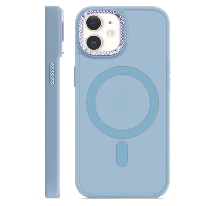 Textured Metal Ring Wireless Charging Support Back Case For Apple iPhone 12 - Image 12