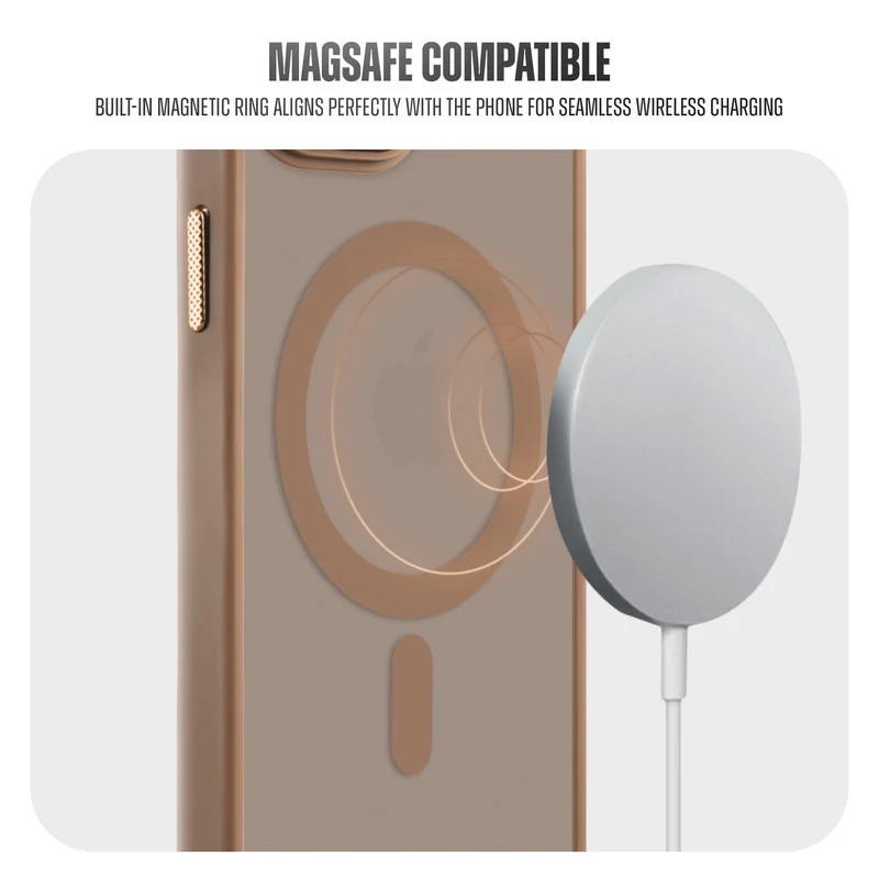 Textured Metal Ring Wireless Charging Support Back Case For Apple iPhone 12 - Image 16
