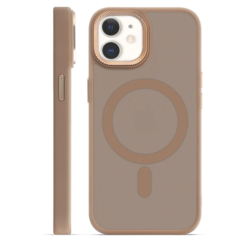 Textured Metal Ring Wireless Charging Support Back Case For Apple iPhone 12 - Image 18