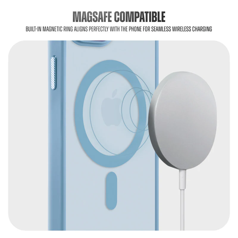 Textured Metal Ring Wireless Charging Support Back Case For Apple iPhone 15 Pro - Image 10