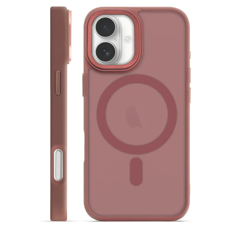 Textured Metal Ring Wireless Charging Support Back Case For Apple iPhone 16 Plus - Image 30