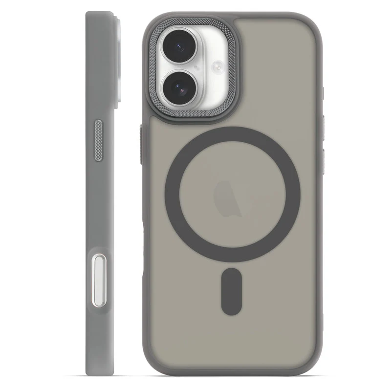 Textured Metal Ring Wireless Charging Support Back Case For Apple iPhone 16 Plus - Image 6