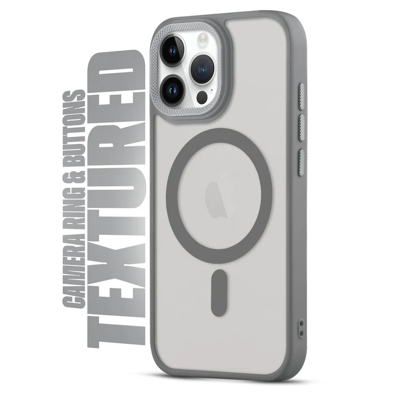 Textured Metal Ring Wireless Charging Support Back Case For Apple iPhone 16 Pro - Image 23