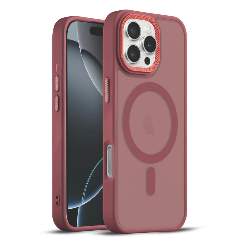 Textured Metal Ring Wireless Charging Support Back Case For Apple iPhone 16 Pro Max - Image 25