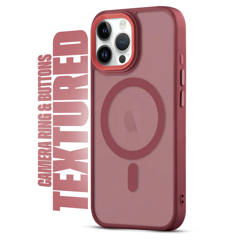 Textured Metal Ring Wireless Charging Support Back Case For Apple iPhone 16 Pro Max - Image 29