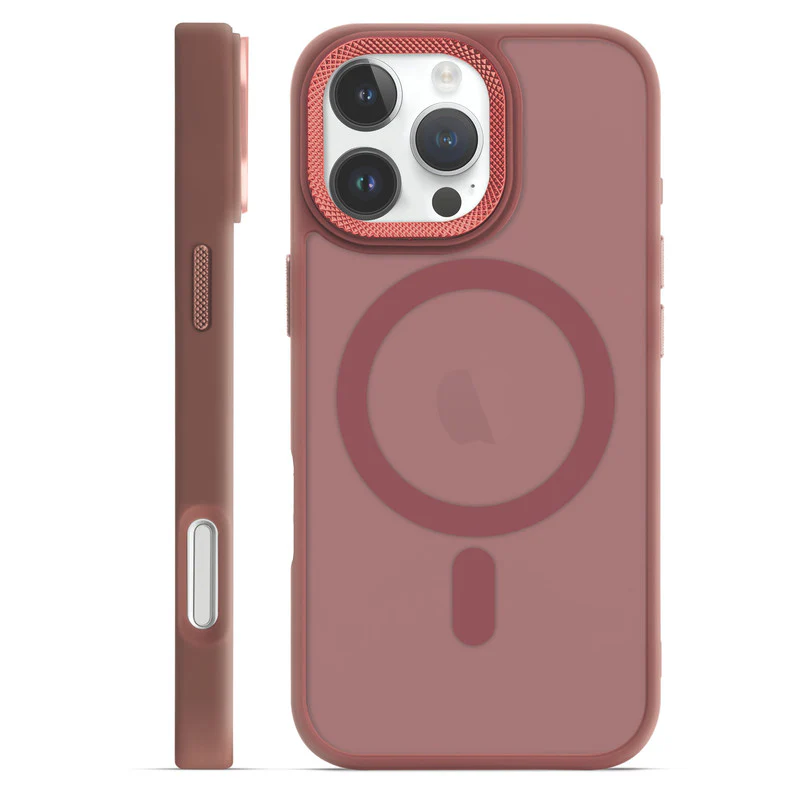 Textured Metal Ring Wireless Charging Support Back Case For Apple iPhone 16 Pro Max - Image 30