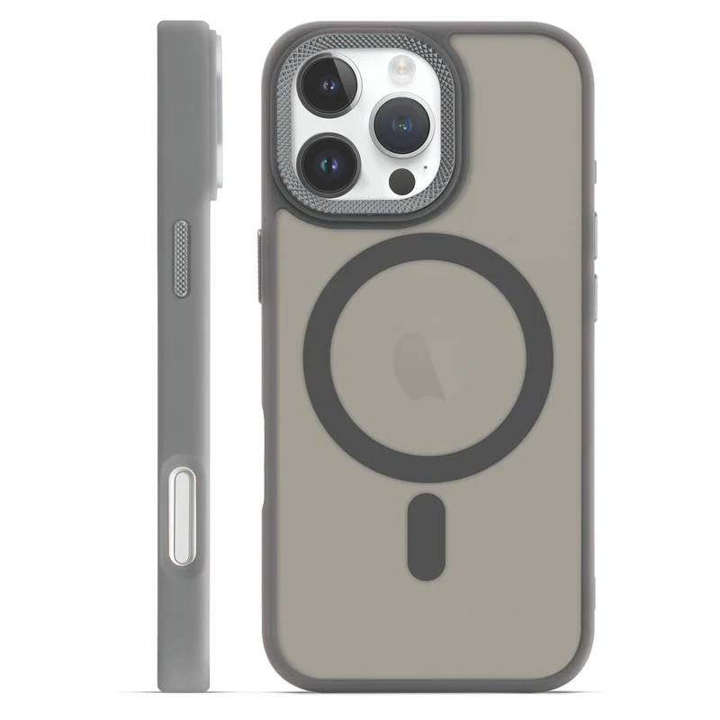 Textured Metal Ring Wireless Charging Support Back Case For Apple iPhone 16 Pro Max - Image 6