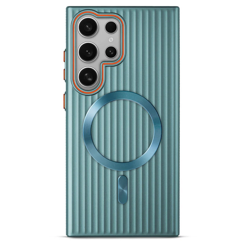 Titanium Grid Armor Hard Back Case For Samsung S22 Ultra 5G, With Wireless Charging Support Compatible - Image 20