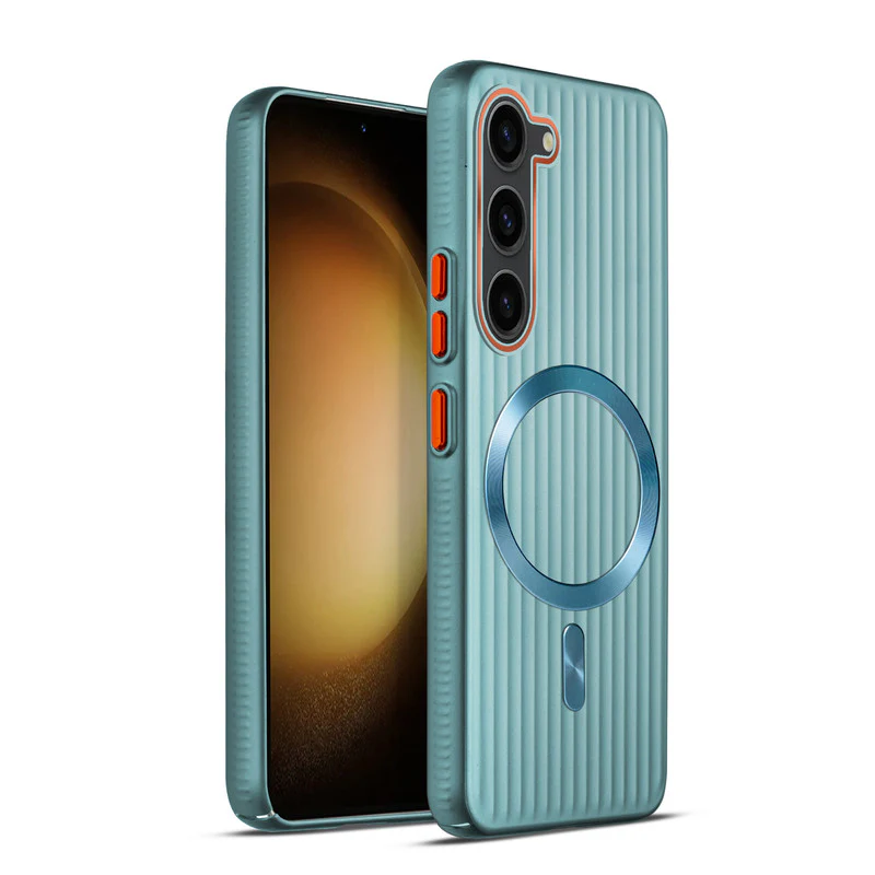 Titanium Grid Armor Hard Back Case For Samsung S23 5G, With Wireless Charging Support Compatible - Image 15
