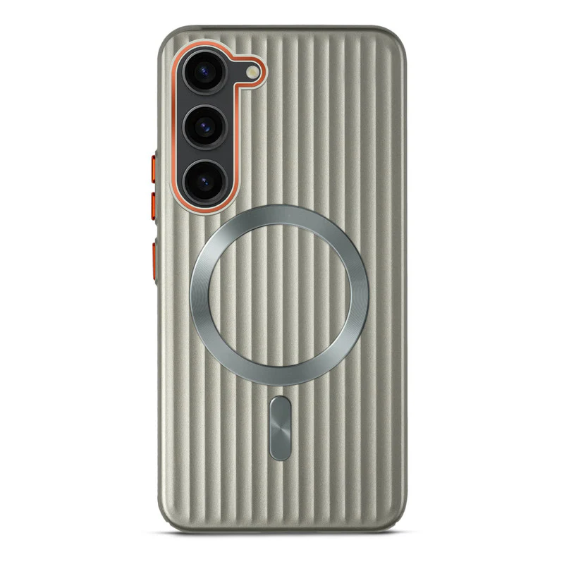 Titanium Grid Armor Hard Back Case For Samsung S23 5G, With Wireless Charging Support Compatible - Image 27