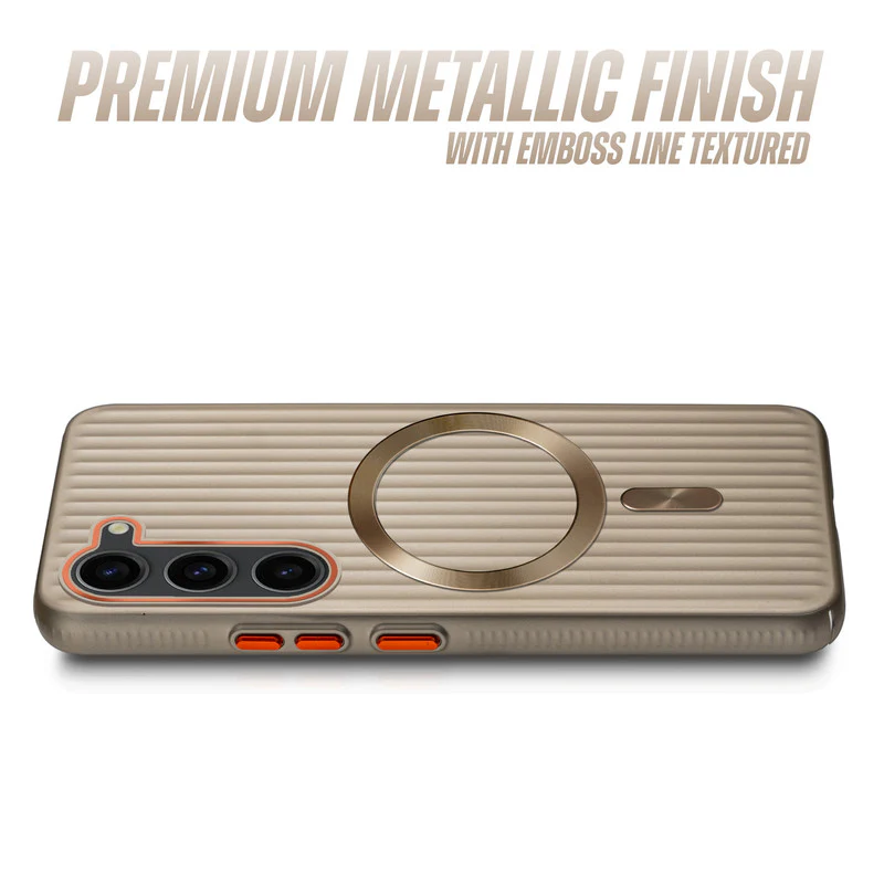 Titanium Grid Armor Hard Back Case For Samsung S23 5G, With Wireless Charging Support Compatible - Image 33