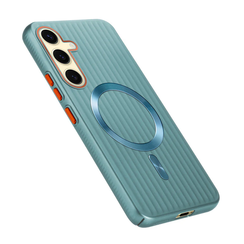 Titanium Grid Armor Hard Back Case For Samsung S23 FE 5G, With Wireless Charging Support Compatible - Image 18