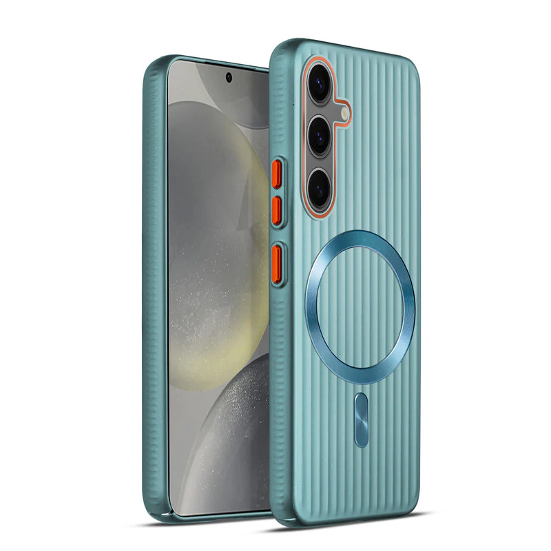 Titanium Grid Armor Hard Back Case For Samsung S24 5G, With Wireless Charging Support Compatible - Image 15