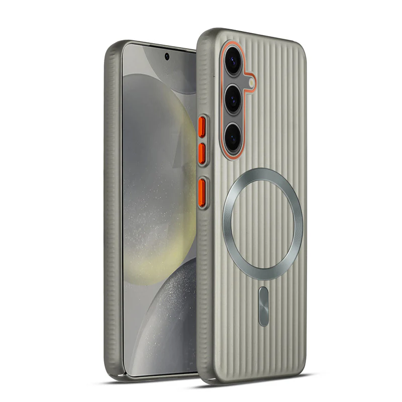 Titanium Grid Armor Hard Back Case For Samsung S24 5G, With Wireless Charging Support Compatible - Image 22
