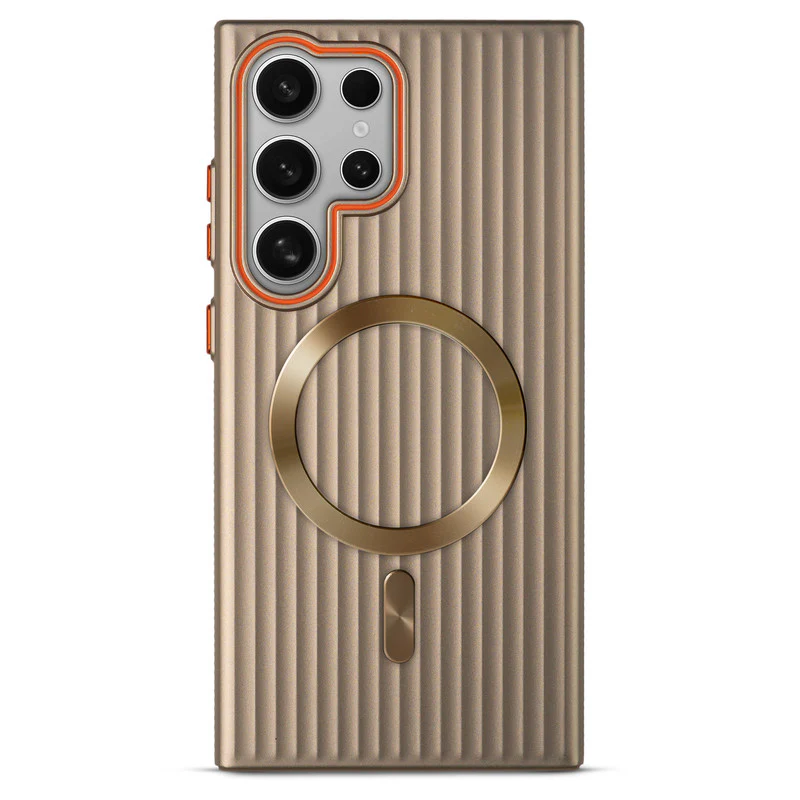 Titanium Grid Armor Hard Back Case For Samsung S24 Ultra 5G, With Wireless Charging Support Compatible - Image 34