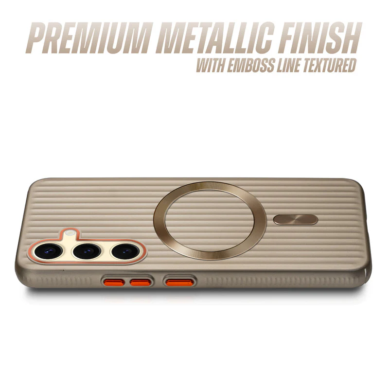 Titanium Grid Armor Hard Back Case For Samsung S25 5G, With Wireless Charging Support Compatible - Image 33