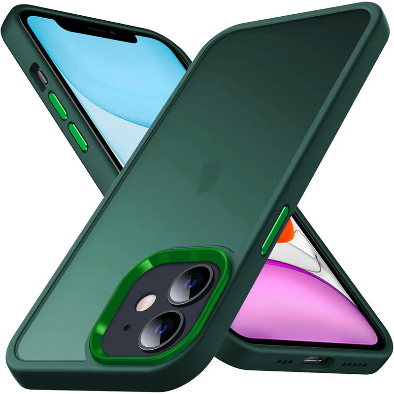 Translucent Matte with Shiny Camera Ring Back Cover for Apple iPhone 11 - Image 3