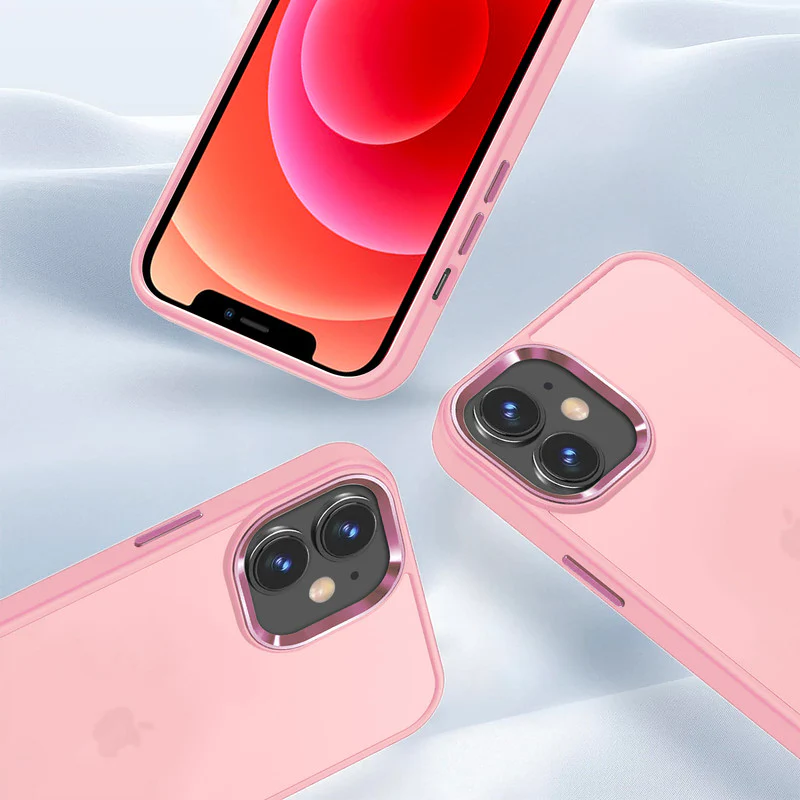 Translucent Matte with Shiny Camera Ring Back Cover for Apple iPhone 12 - Image 16