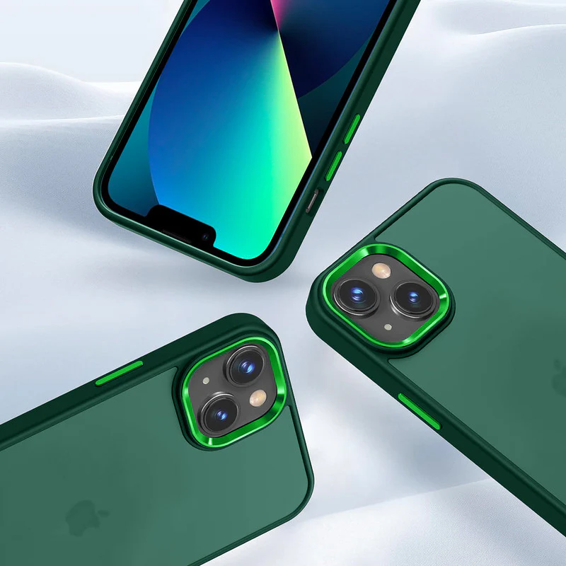 Translucent Matte with Shiny Camera Ring Back Cover for Apple iPhone 13 - Image 16