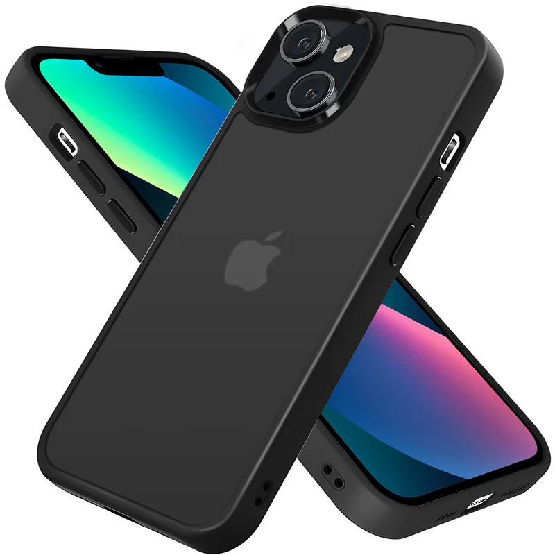 Translucent Matte with Shiny Camera Ring Back Cover for Apple iPhone 13 - Image 3
