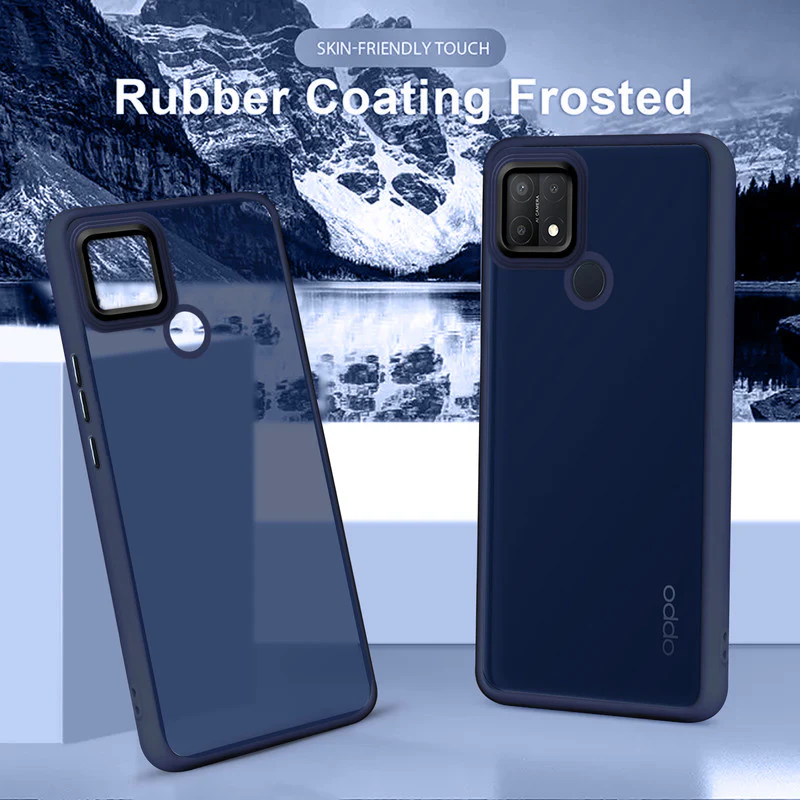Translucent Matte with Shiny Camera Ring Back Cover for Oppo A15 - Image 13