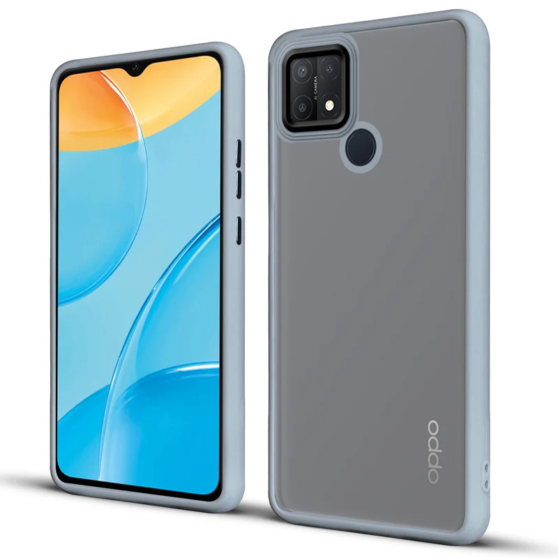 Translucent Matte with Shiny Camera Ring Back Cover for Oppo A15 - Image 21