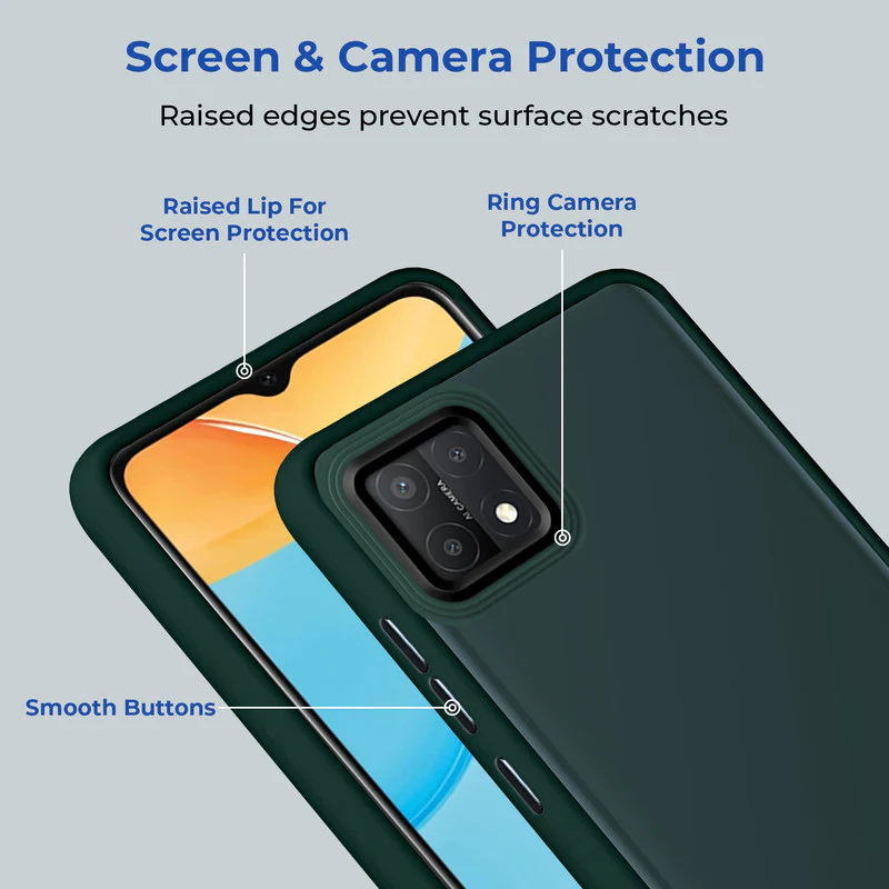 Translucent Matte with Shiny Camera Ring Back Cover for Oppo A15 - Image 24