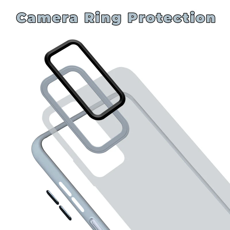 Translucent Matte with Shiny Camera Ring Back Cover for Oppo A17k - Image 11