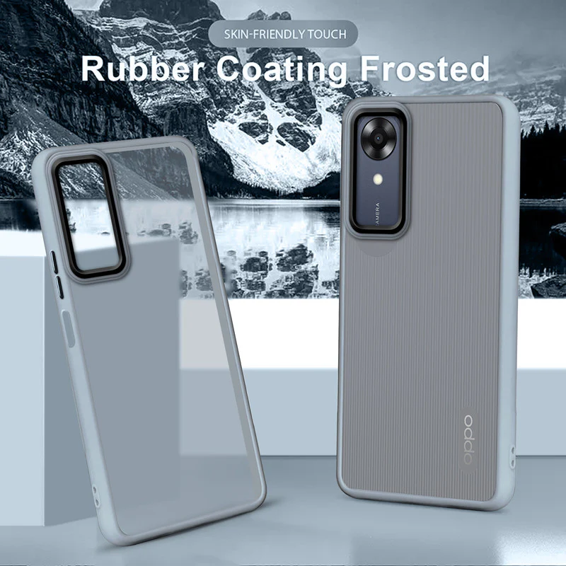 Translucent Matte with Shiny Camera Ring Back Cover for Oppo A17k - Image 13