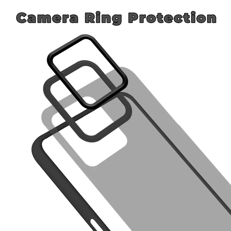 Translucent Matte with Shiny Camera Ring Back Cover for Realme C35 - Image 3