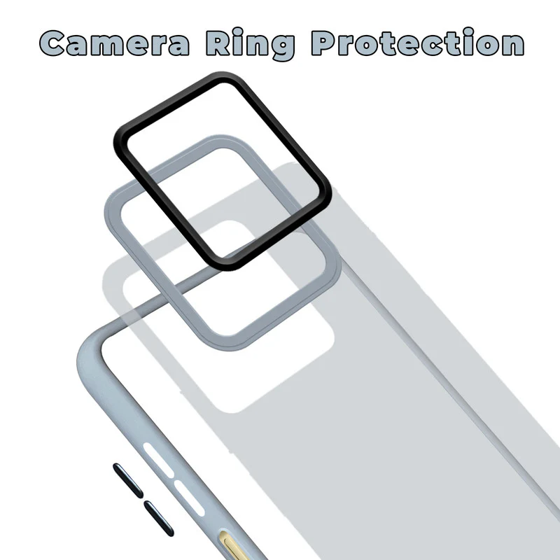 Translucent Matte with Shiny Camera Ring Back Cover for Realme C53 - Image 10