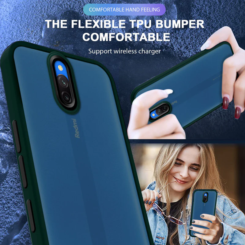Translucent Matte with Shiny Camera Ring Back Cover for Redmi 8A Dual - Image 28