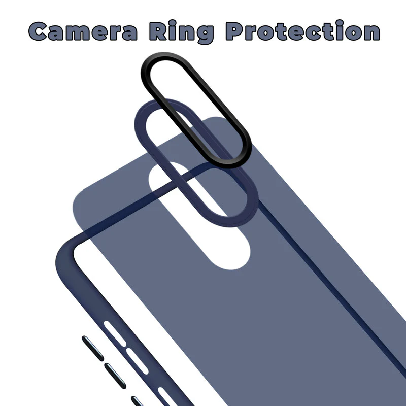 Translucent Matte with Shiny Camera Ring Back Cover for Redmi Note 5 - Image 10