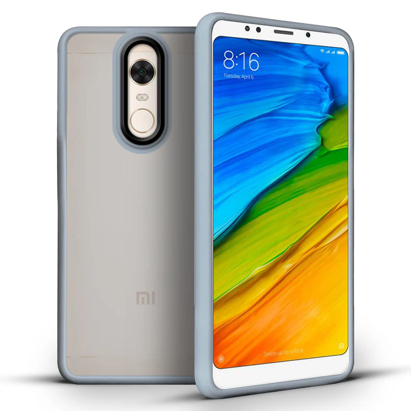 Translucent Matte with Shiny Camera Ring Back Cover for Redmi Note 5 - Image 18